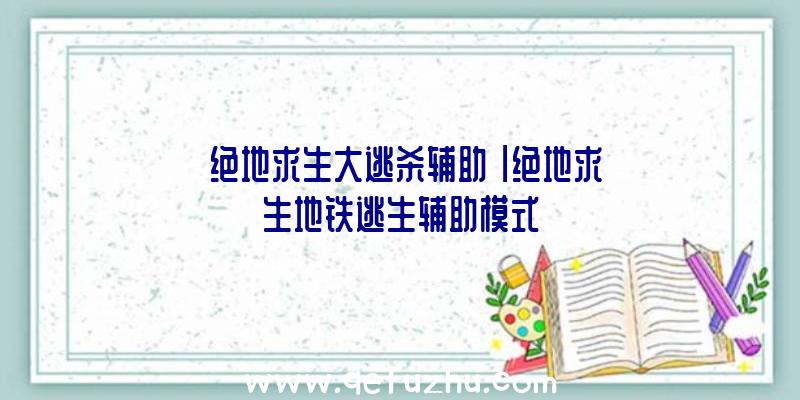 「绝地求生大逃杀辅助」|绝地求生地铁逃生辅助模式